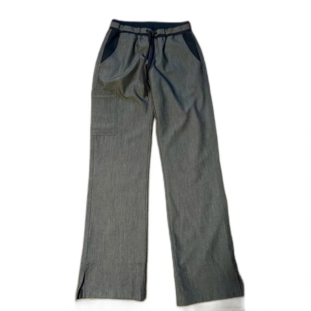 Med Couture Scrub Pants Dark Grey / Slate Size Small with Pockets Elastic Waist - Picture 1 of 9